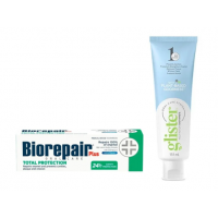 Зубна паста Biorepair Plus Total Protective Repair 75 мл + зубна паста Amway Glister Multi-Action 151 мл