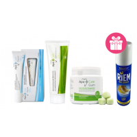 Зубний гель ApaCare Repair 30 мл + зубна паста ApaCare Remineralizing 75 мл + жувальна гумка ApaCare Gum 45 шт + дезодорант для взуття Riem Deo Shoes 100 мл В ПОДАРУНОК