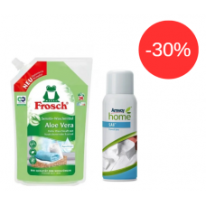 Комплект засобів для прання та виведення плям Frosch Алое Вера + Amway Home SA8