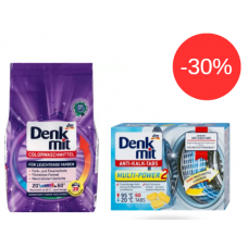 Набір для прання Denkmit Color 1,35 кг + таблетки від накипу 60 шт