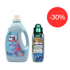 Набір для прання Denkmit Color & Care 1,5 л + підсилювач аромату Coccolino Небесна свіжість 460 мл