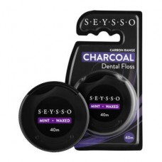 Зубная нить с активированным углем SEYSSO Carbon Charcoal 40 м
