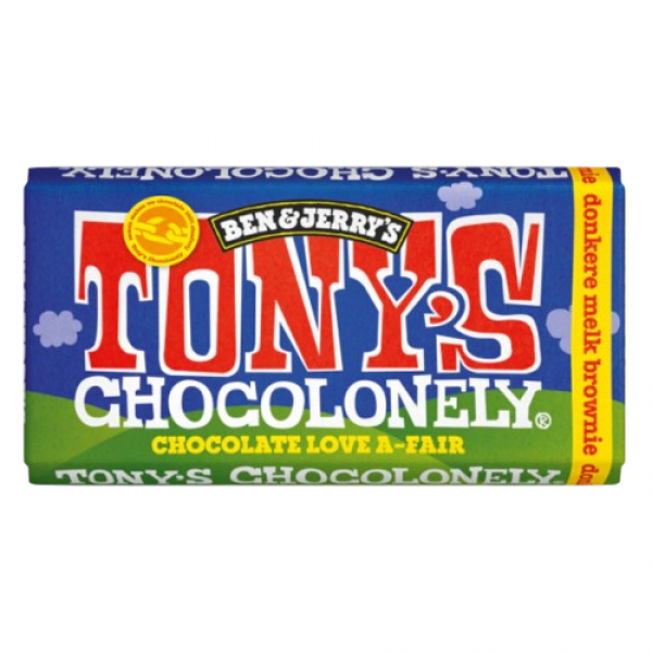 Шоколад молочний Tony’s Chocolonely Donkere Melk Brownie 180 г