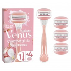 Станок для бритья женский с 4 сменными картриджами Venus Comfortglide Spa Breeze 