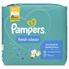 Вологі серветки дитячі Pampers Fresh Clean 6x52 шт