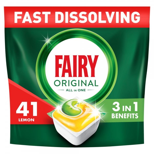 Капсулы для посудомоечной машины Fairy Original Лимон 41 шт