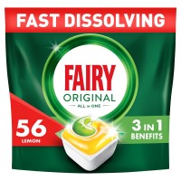 Капсули для посудомийної машини Fairy Original Лимон 56 шт