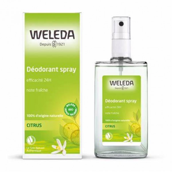 Натуральний дезодорант-спрей з ефірними оліями лимона Weleda Citrus 100 мл