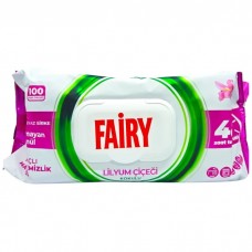 Влажные салфетки для уборки с ароматом лилии Fairy 100 шт
