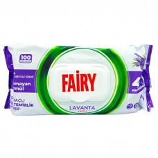 Влажные салфетки для уборки с ароматом лаванды Fairy 100 шт