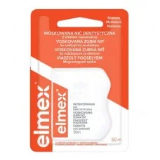 Вощена зубна нитка, м'ята ELMEX Dental Floss Waxed Mint 50м