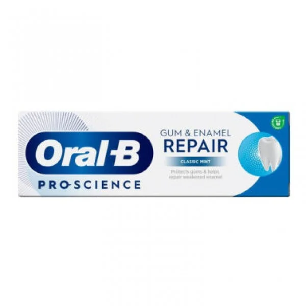 ORAL-B PRO SCIENCE Repair Classic Mint 75 мл - зубна паста, що покращує здоров’я ясен і відновлює емаль.