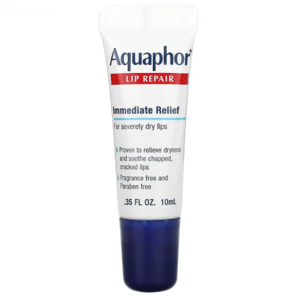 Aquaphor, Восстанавливающее средство для губ мгновенного действия без отдушек, 10 мл