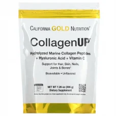 California Gold Nutrition, CollagenUP, пептиди гідролізованого морського колагену з гіалуроновою кислотою та вітаміном C, без добавок, 206 г