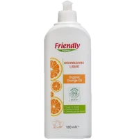 Friendly Organic – Органічний засіб для миття посуду з апельсиновою олією, 500 мл