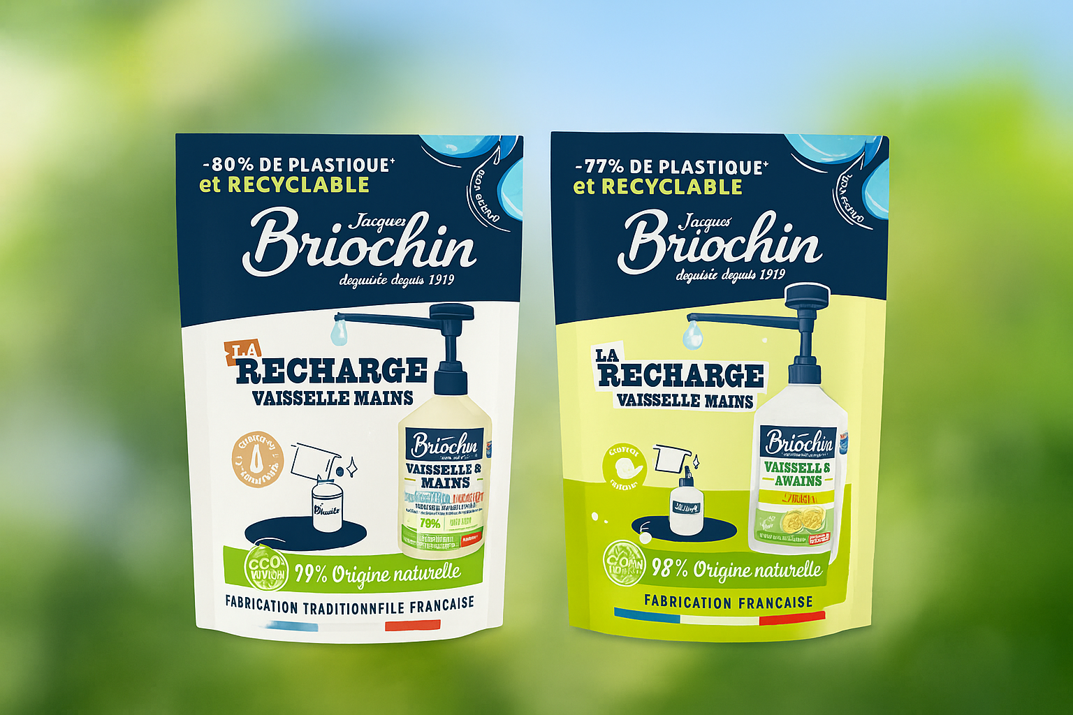 натуральные гели Briochin для мытья посуды