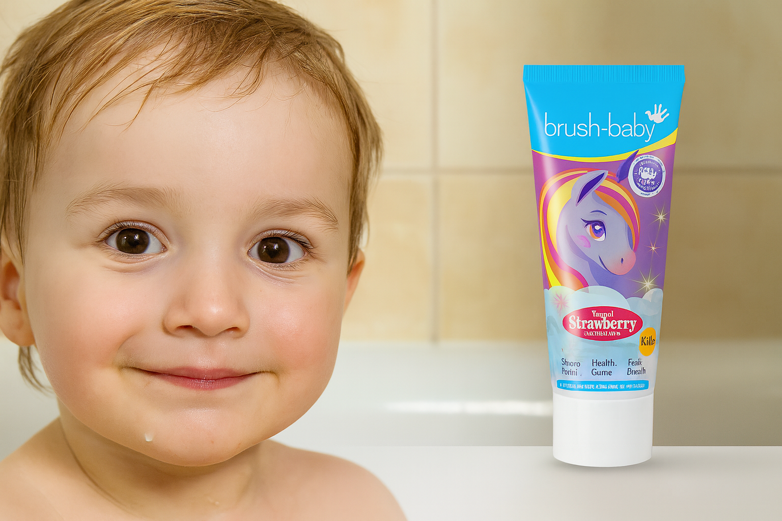 детская зубная паста Brush Baby от 3 лет