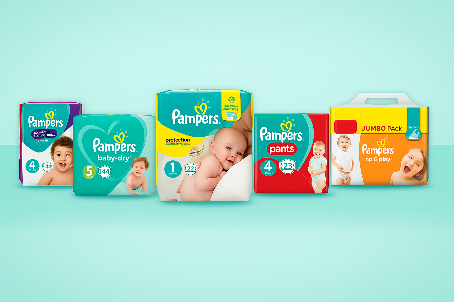 виды подгузников Pampers