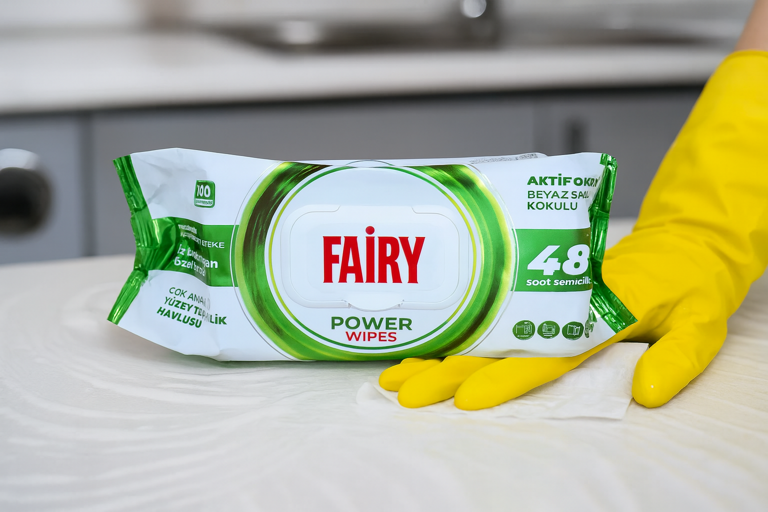 влажные салфетки Fairy для кухни и ванной